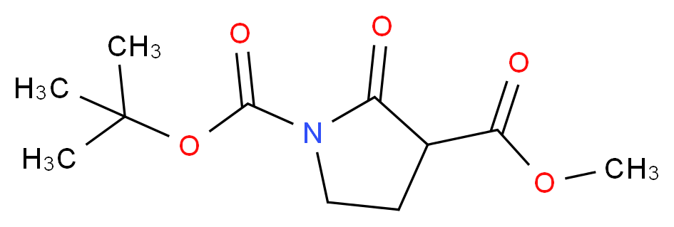 1-tert-Butyl 3-methyl 2-oxopyrrolidine-1,3-dicarboxylate_分子结构_CAS_431079-79-7)