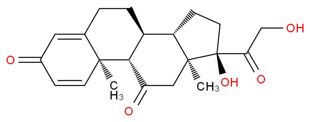 (1S,2R,10S,11S,14R,15S)-14-hydroxy-14-(2-hydroxyacetyl)-2,15-dimethyltetracyclo[8.7.0.0^{2,7}.0^{11,15}]heptadeca-3,6-diene-5,17-dione_分子结构_CAS_53-03-2
