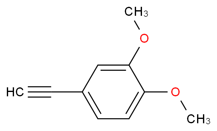 3,4-Dimethoxyphenylacetylene_分子结构_CAS_4302-52-7)