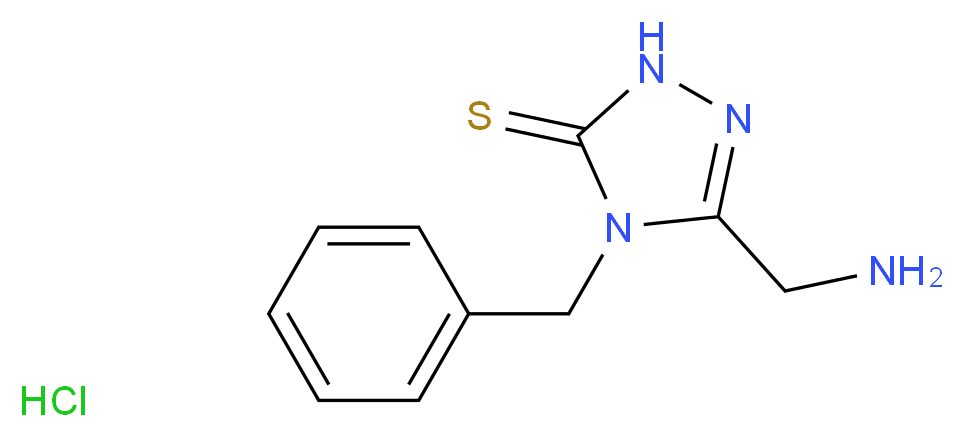 3-(aminomethyl)-4-benzyl-1H-1,2,4-triazole-5(4H)-thione hydrochloride_分子结构_CAS_1211594-90-9)