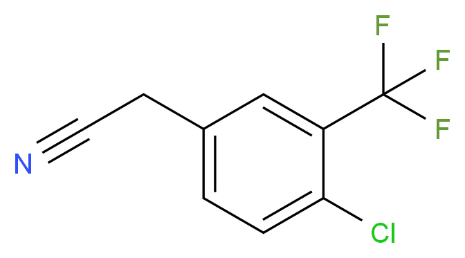 4-Chloro-3-(trifluoromethyl)phenylacetonitrile_分子结构_CAS_22902-82-5)