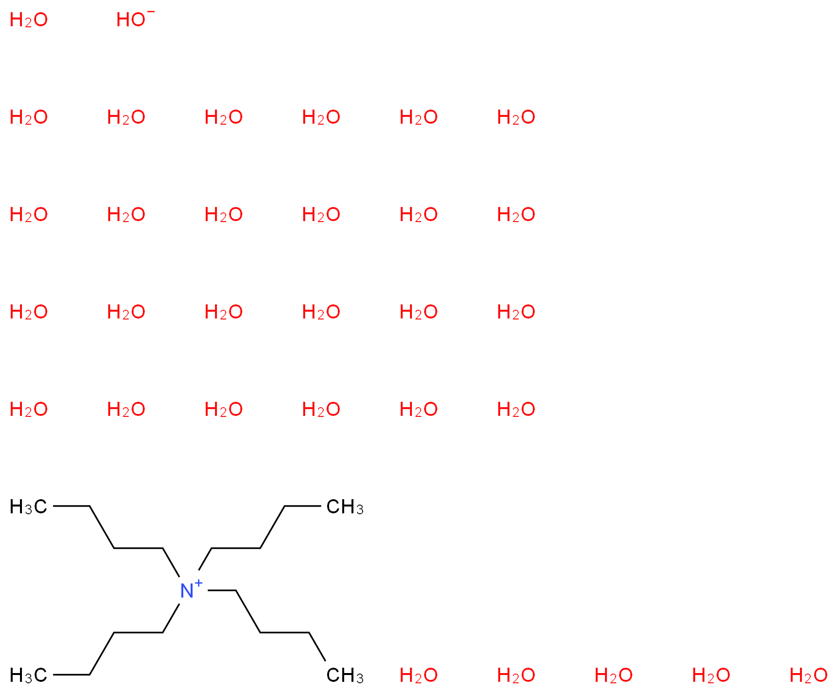 四丁基氢氧化铵 30 水合物_分子结构_CAS_147741-30-8)