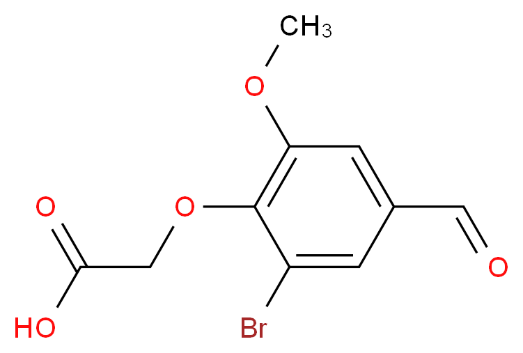 (2-bromo-4-formyl-6-methoxyphenoxy)acetic acid_分子结构_CAS_677012-43-0)