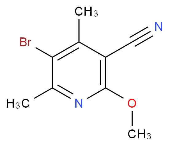 5-Bromo-2-methoxy-4,6-dimethylnicotinonitrile_分子结构_CAS_)