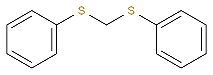 1-{[(phenylthio)methyl]thio}benzene_分子结构_CAS_)