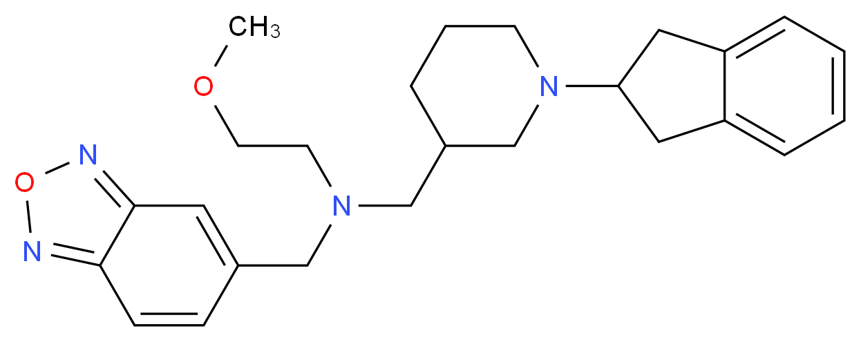 (2,1,3-benzoxadiazol-5-ylmethyl){[1-(2,3-dihydro-1H-inden-2-yl)-3-piperidinyl]methyl}(2-methoxyethyl)amine_分子结构_CAS_)