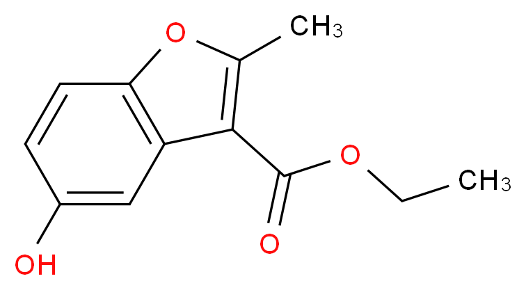 Ethyl 5-hydroxy-2-methyl-1-benzofuran-3-carboxylate_分子结构_CAS_)