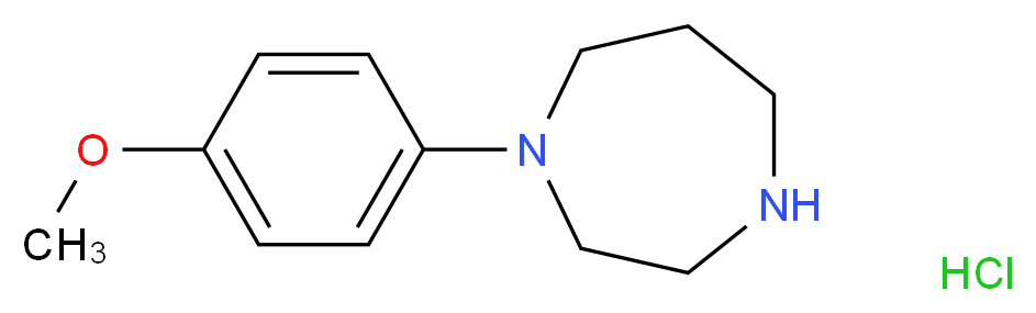 1-(4-Methoxyphenyl)homopiperazine hydrochloride 98%_分子结构_CAS_)