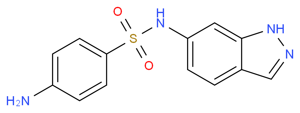 4-amino-N-(1H-indazol-6-yl)benzene-1-sulfonamide_分子结构_CAS_13744-68-8