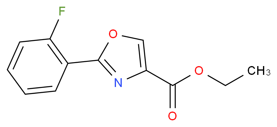 2-(2-FLUORO-PHENYL)-OXAZOLE-4-CARBOXYLIC ACID ETHYL ESTER_分子结构_CAS_885274-78-2)