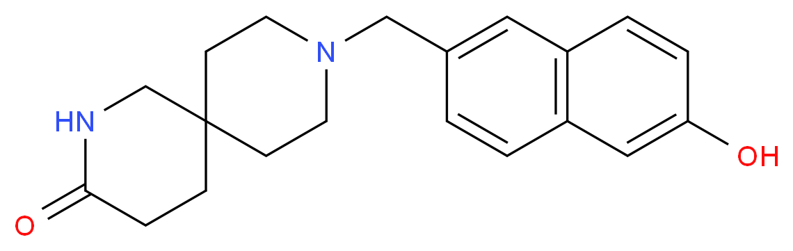 9-[(6-hydroxy-2-naphthyl)methyl]-2,9-diazaspiro[5.5]undecan-3-one_分子结构_CAS_)
