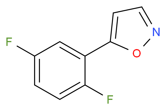 5-(2,5-Difluorophenyl)isoxazole_分子结构_CAS_)