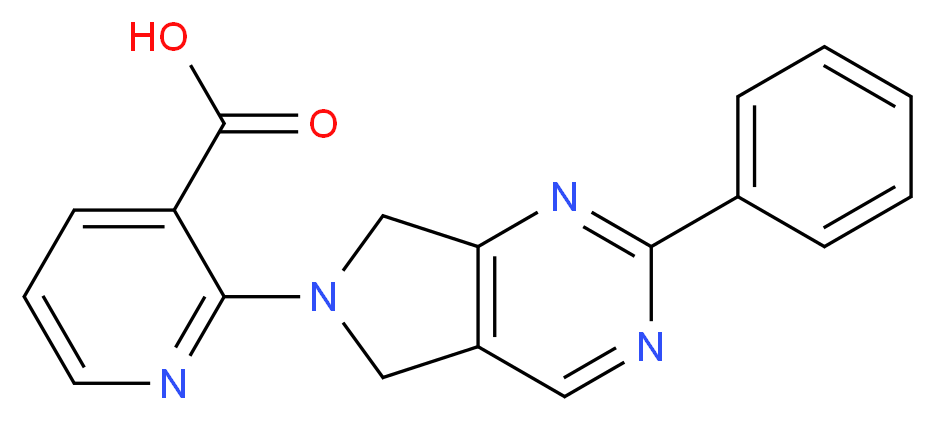2-(2-phenyl-5,7-dihydro-6H-pyrrolo[3,4-d]pyrimidin-6-yl)nicotinic acid_分子结构_CAS_)