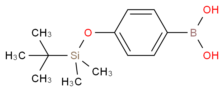 4-(叔丁基二甲基硅氧基)苯基硼酸_分子结构_CAS_159191-56-7)