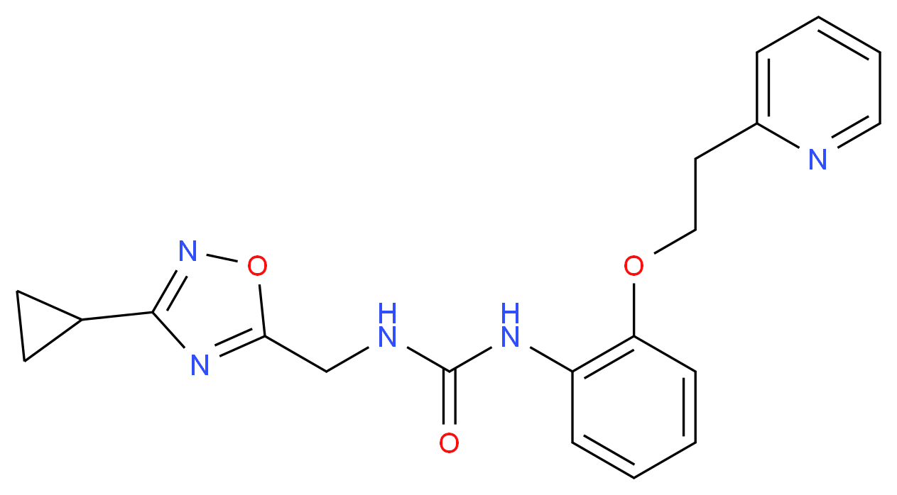 N-[(3-cyclopropyl-1,2,4-oxadiazol-5-yl)methyl]-N'-[2-(2-pyridin-2-ylethoxy)phenyl]urea_分子结构_CAS_)