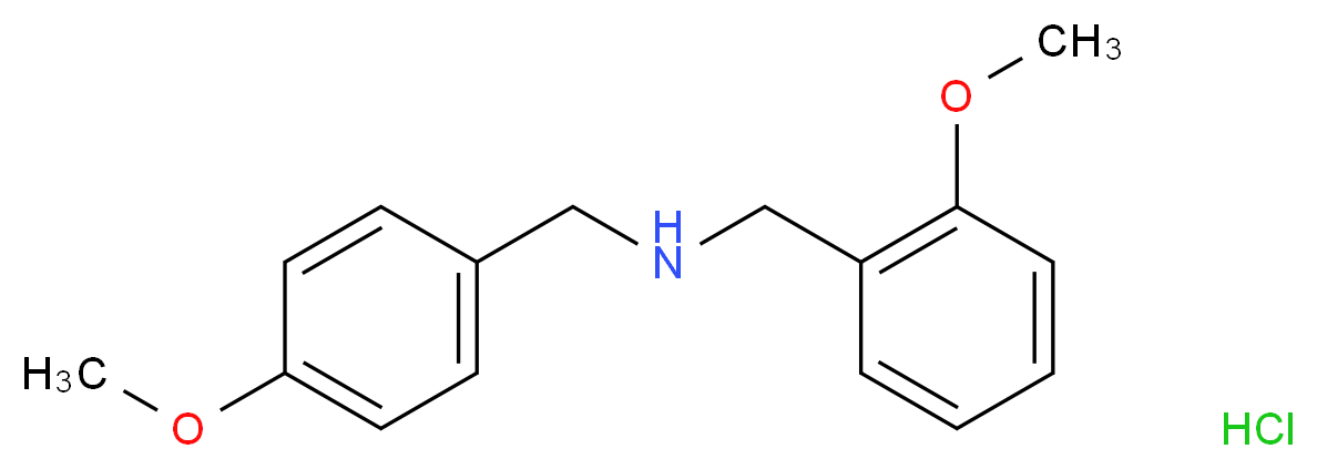 (4-Methoxybenzyl)-(2-methoxybenzyl)-amine hydrochloride_分子结构_CAS_436099-93-3)