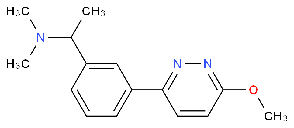 1-[3-(6-methoxypyridazin-3-yl)phenyl]-N,N-dimethylethanamine_分子结构_CAS_)