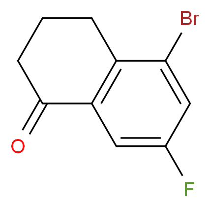 5-Bromo-7-fluoro-3,4-dihydronaphthalen-1(2H)-one_分子结构_CAS_1260018-37-8)