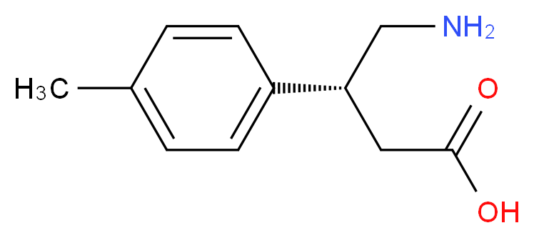 (3R)-4-amino-3-(4-methylphenyl)butanoic acid_分子结构_CAS_67112-56-5