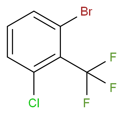 1-bromo-3-chloro-2-(trifluoromethyl)benzene_分子结构_CAS_857061-44-0