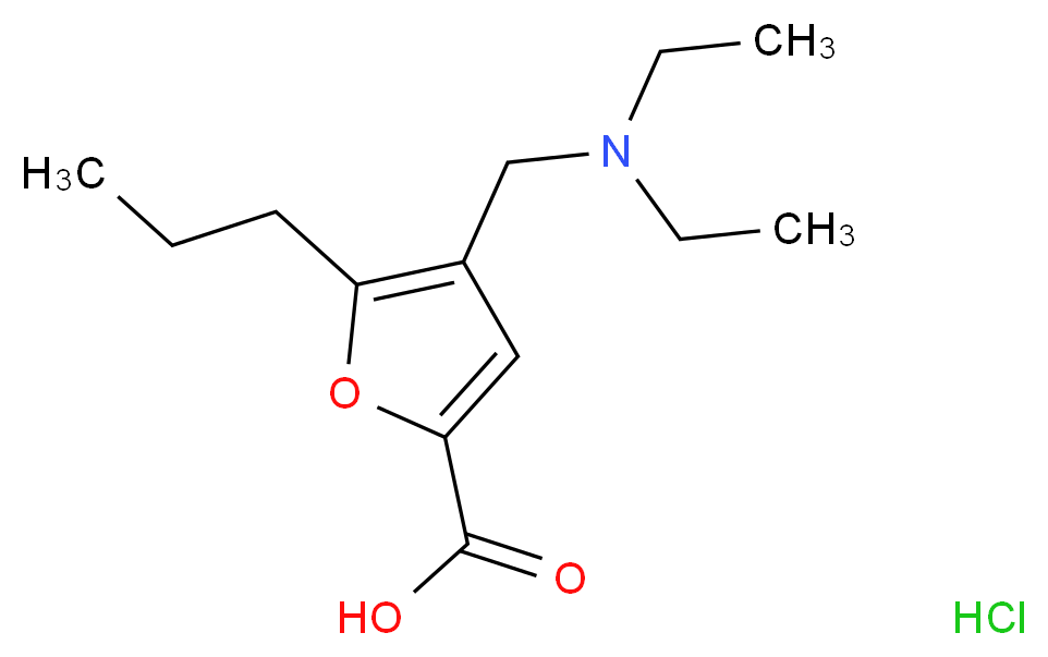 4-Diethylaminomethyl-5-propyl-furan-2-carboxylic acid hydrochloride_分子结构_CAS_)