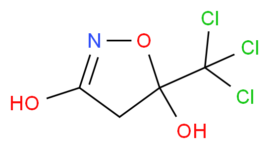 5-(TRICHLOROMETHYL)-4,5-DIHYDROISOXAZOLE-3,5-DIOL_分子结构_CAS_639815-71-7)
