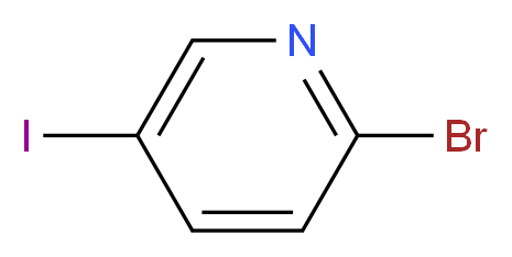 2-Bromo-5-iodopyridine_分子结构_CAS_73290-22-9)