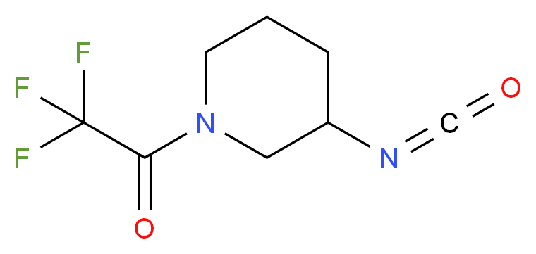 2,2,2-trifluoro-1-(3-isocyanatopiperidin-1-yl)ethan-1-one_分子结构_CAS_80591-41-9
