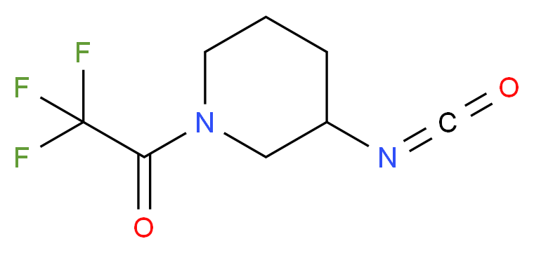 3-Isocyanato-1-(trifluoroacetyl)piperidine_分子结构_CAS_80591-41-9)