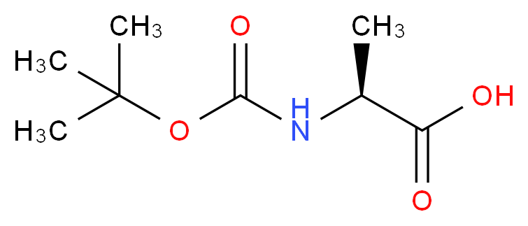 (2S)-2-{[(tert-butoxy)carbonyl]amino}propanoic acid_分子结构_CAS_15761-38-3