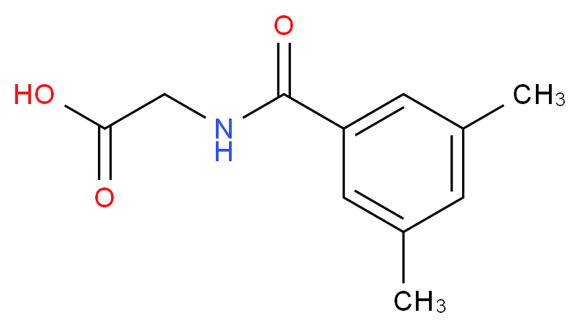 2-[(3,5-dimethylphenyl)formamido]acetic acid_分子结构_CAS_23082-14-6