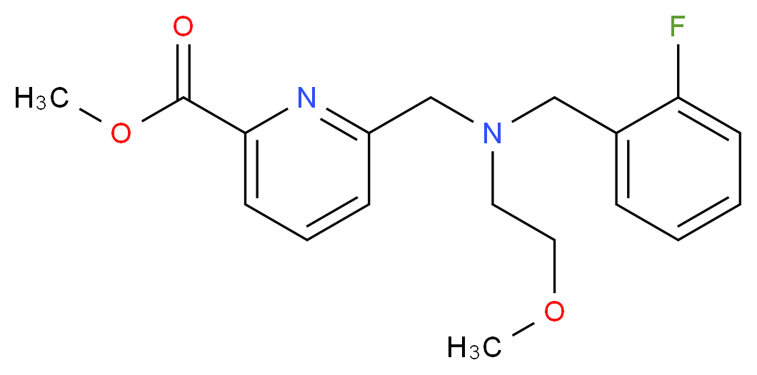 methyl 6-{[(2-fluorobenzyl)(2-methoxyethyl)amino]methyl}pyridine-2-carboxylate_分子结构_CAS_)