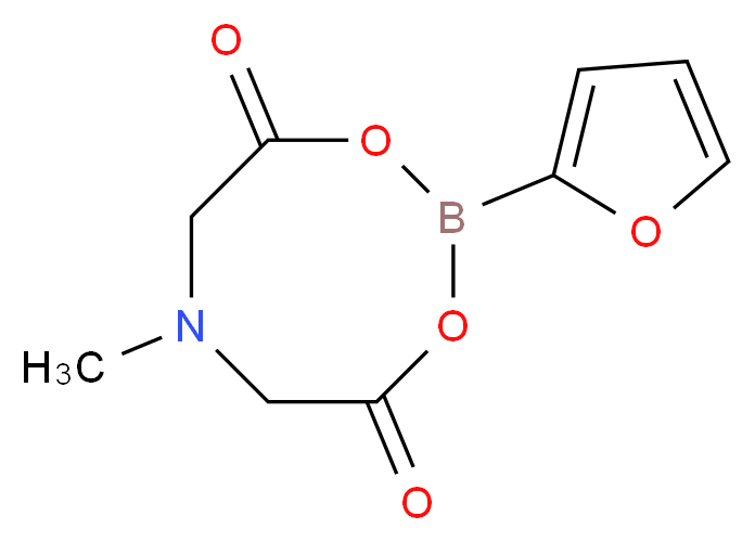 2-呋喃基硼酸甲基亚氨基二乙酸酯_分子结构_CAS_1104637-62-8)