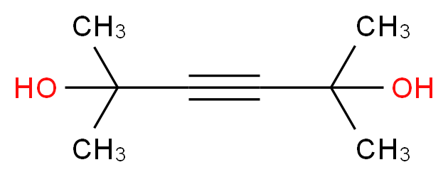 2,5-二甲基-3-己炔-2,5-二醇_分子结构_CAS_142-30-3)