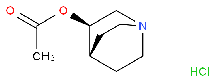 (3R)-1-azabicyclo[2.2.2]octan-3-yl acetate hydrochloride_分子结构_CAS_6109-70-2