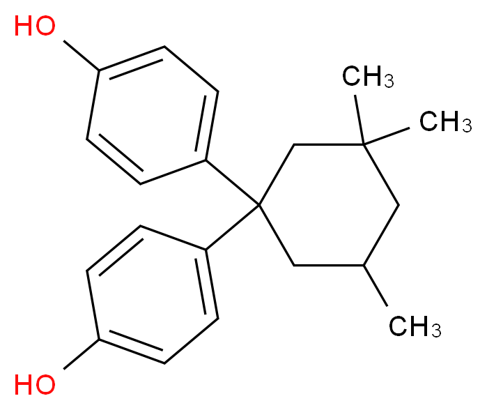 4-[1-(4-hydroxyphenyl)-3,3,5-trimethylcyclohexyl]phenol_分子结构_CAS_129188-99-4