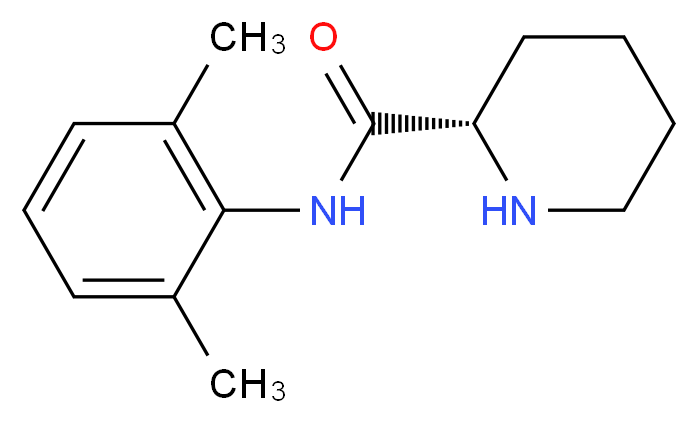 (2S)-N-(2,6-dimethylphenyl)piperidine-2-carboxamide_分子结构_CAS_27262-40-4