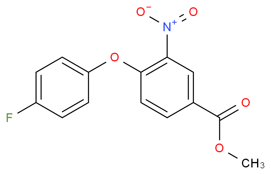 Methyl 4-(4-fluorophenoxy)-3-nitrobenzoate 97%_分子结构_CAS_)