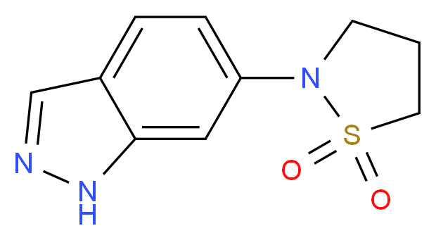 2-(1H-Indazol-6-yl)tetrahydro-1H-1lambda~6~-isothiazole-1,1-dione_分子结构_CAS_)