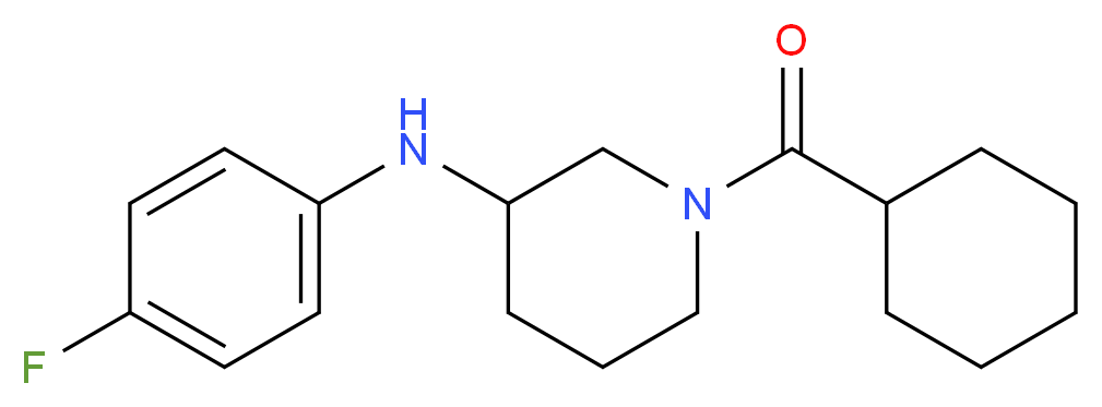 1-(cyclohexylcarbonyl)-N-(4-fluorophenyl)-3-piperidinamine_分子结构_CAS_)
