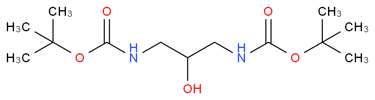 tert-Butyl N-{3-[(tert-butoxycarbonyl)amino]-2-hydroxypropyl}carbamate_分子结构_CAS_98642-15-0)
