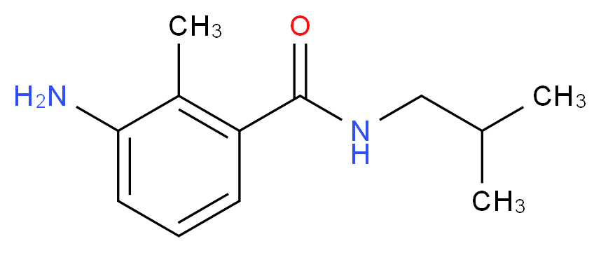3-amino-2-methyl-N-(2-methylpropyl)benzamide_分子结构_CAS_905234-59-5