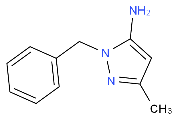 1-benzyl-3-methyl-1H-pyrazol-5-amine_分子结构_CAS_1134-82-3