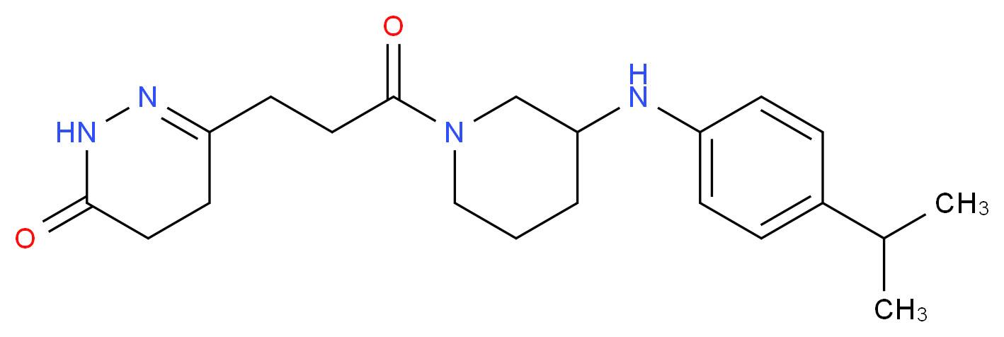 6-(3-{3-[(4-isopropylphenyl)amino]-1-piperidinyl}-3-oxopropyl)-4,5-dihydro-3(2H)-pyridazinone_分子结构_CAS_)