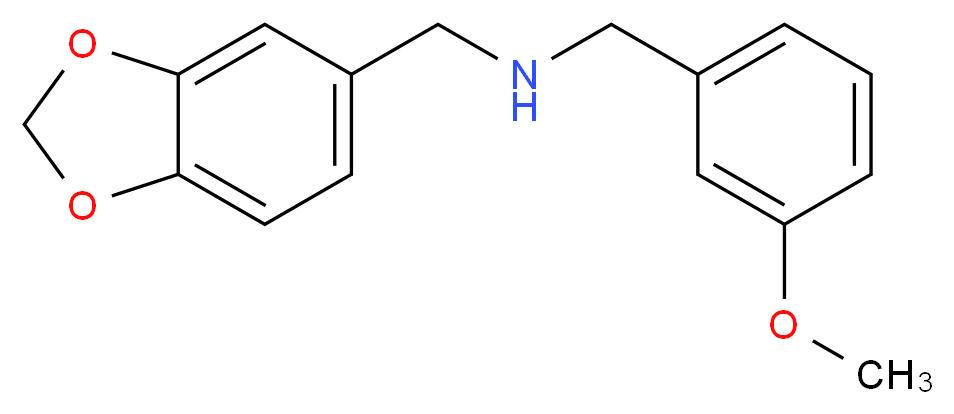 (2H-1,3-benzodioxol-5-ylmethyl)[(3-methoxyphenyl)methyl]amine_分子结构_CAS_355816-11-4