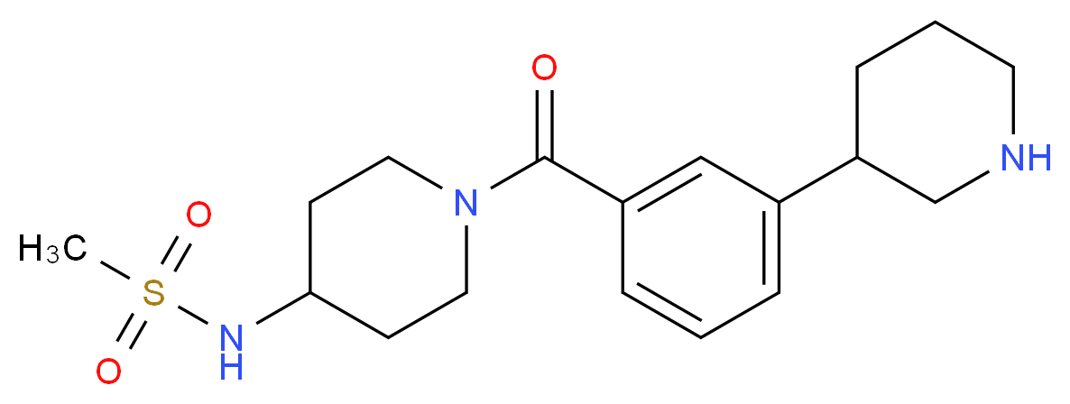 N-[1-(3-piperidin-3-ylbenzoyl)piperidin-4-yl]methanesulfonamide_分子结构_CAS_)