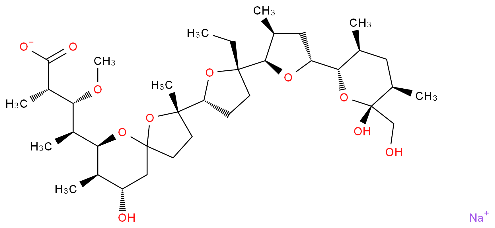 Monensin 钠盐_分子结构_CAS_22373-78-0)