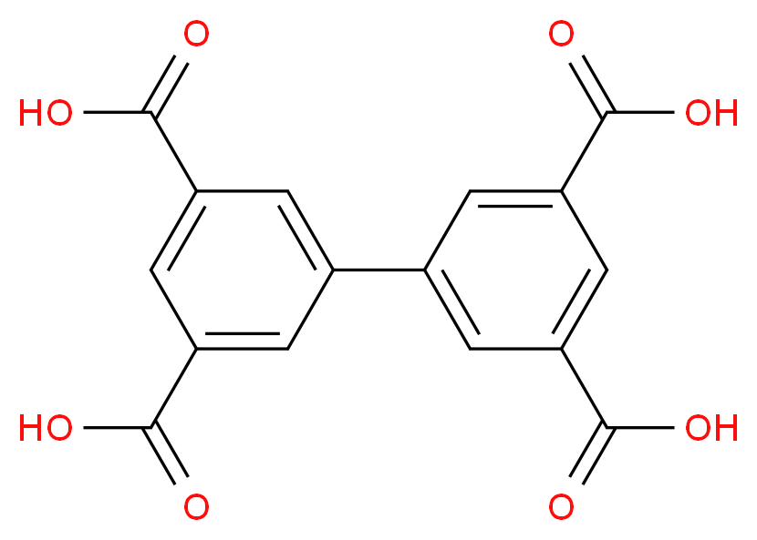 Biphenyl-3,3',5,5'-tetracarboxylic acid_分子结构_CAS_4371-28-2)