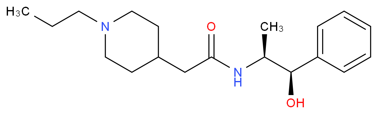 N-[(1S,2R)-2-hydroxy-1-methyl-2-phenylethyl]-2-(1-propyl-4-piperidinyl)acetamide_分子结构_CAS_)