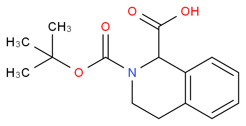 2-[(tert-butoxy)carbonyl]-1,2,3,4-tetrahydroisoquinoline-1-carboxylic acid_分子结构_CAS_166591-85-1